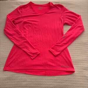 Large Brooks Running Hot Pink Long-Sleeve Running T-Shirt